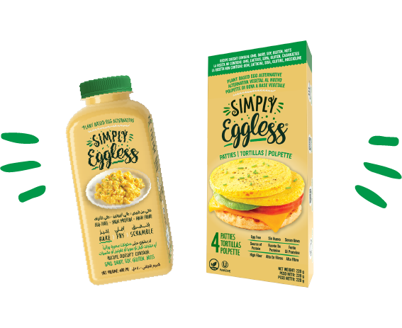 Simply Eggless bottles, 16oz and 32oz