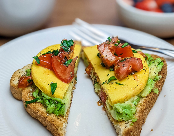 Egg Patty Avocado Toast