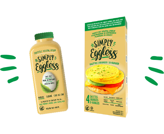 Simply Eggless bottles, 16oz and 32oz