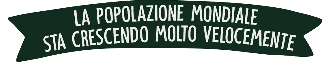 La popolazione mondiale sta crescendo molto velocemente.